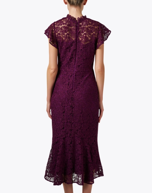 Back image - Shoshanna - Lea Purple Lace Dress