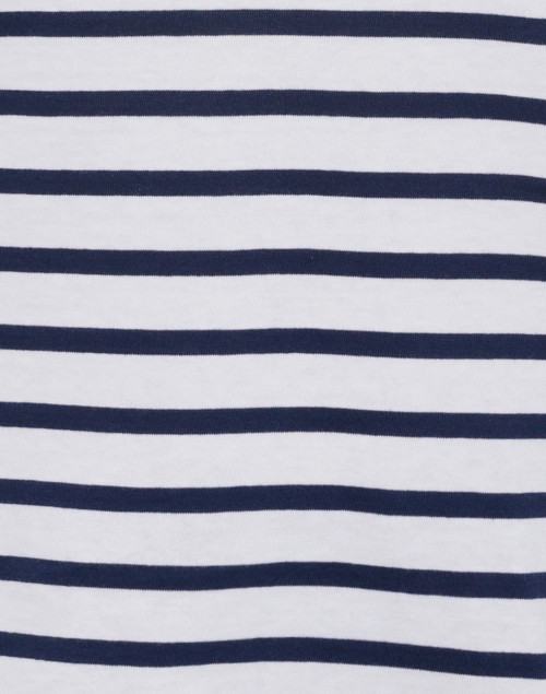 Fabric image - Saint James - Minquidame White and Navy Striped Cotton Top