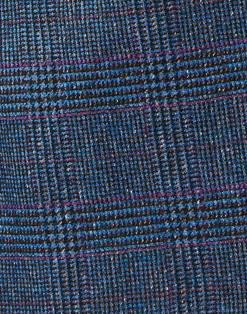 Fabric image - Veronica Beard - Wilshire Blue Plaid Belted Dickey Jacket