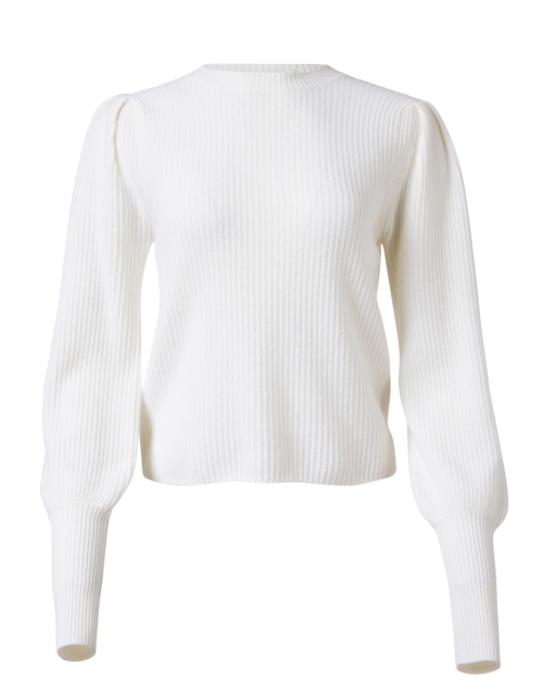 Allude Ivory Cashmere Rib Sweater
