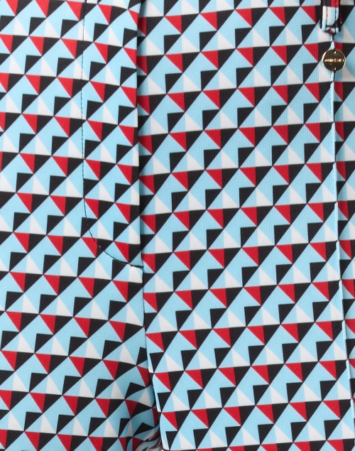 Fabric image - Marc Cain - Blue Geometric Printed Slim Pant