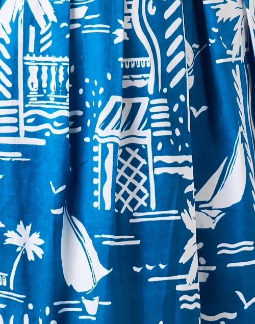 Fabric image - Samantha Sung - Audrey Sea Blue Print Dress