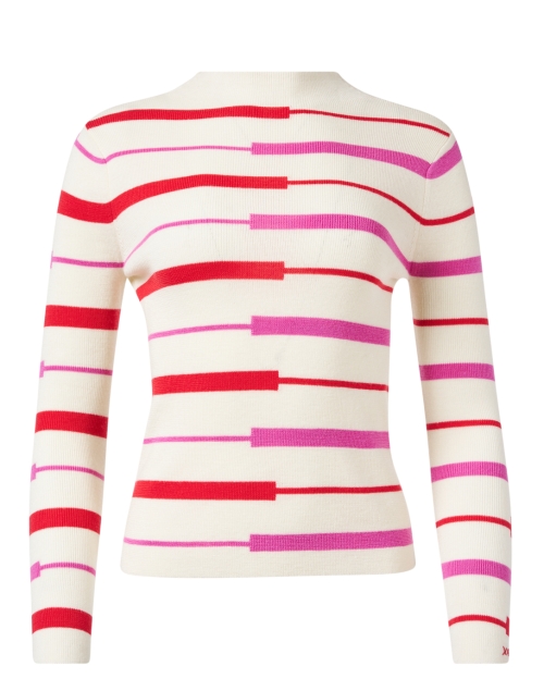 Product image - Frances Valentine - Marie Ivory Multi Stripe Wool Sweater