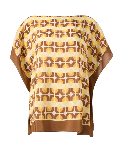 Product image - Seventy - Yellow Print Silk Poncho Top