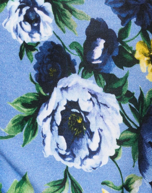 Samantha Sung - Charlotte Blue Copocabana Floral Silk and Cashmere Sweater