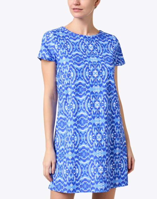 Front image - Jude Connally - Ella Blue Print Dress