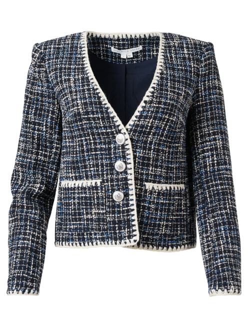 Product image - Veronica Beard - Bosea Navy and Ivory Tweed Jacket