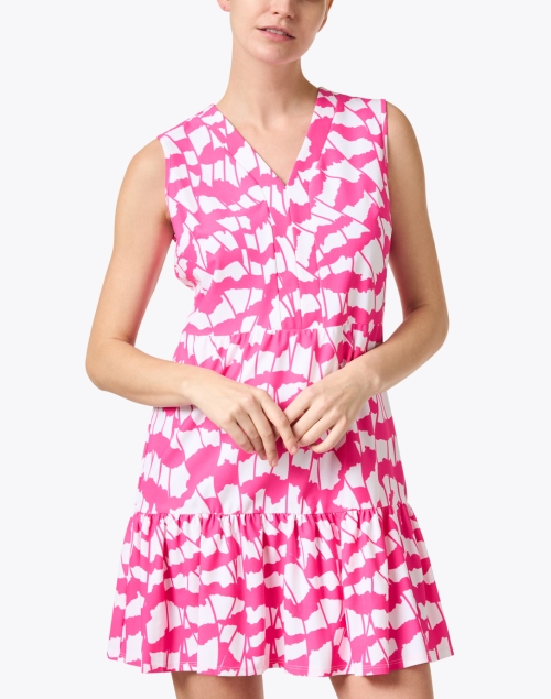 Front image - Jude Connally - Annabelle Pink Print Dress