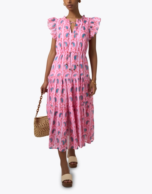 Pink Print Cotton Dress