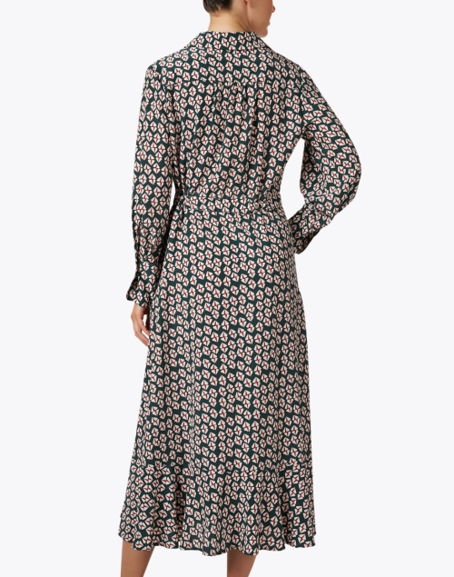 Back image - Odeeh - Multi Print Silk Shirt Dress