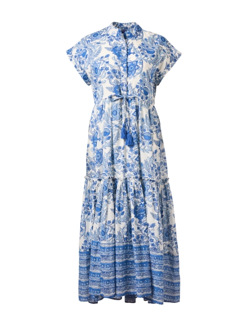 Product image - Ro's Garden - Mumi Blue and White Print Cotton Dress