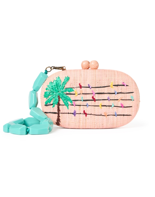 Extra_2 image - SERPUI - Olivine Pink Embroidered Clutch