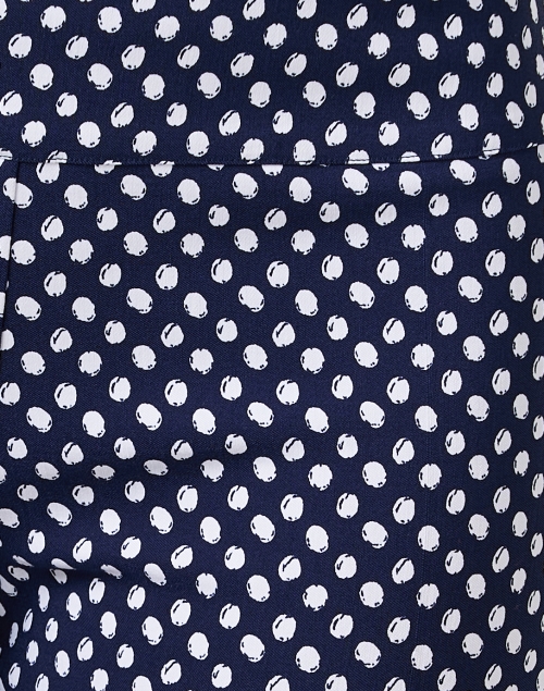 Fabric image - Elliott Lauren - Navy Dot Print Crop Pant