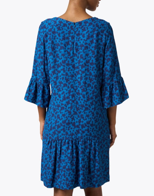 Back image - Rosso35 - Blue Print Satin Dress