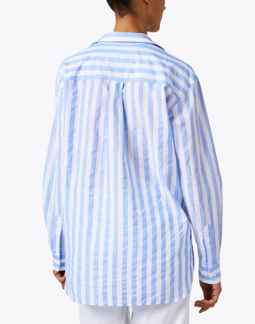 Back image - Frank & Eileen - Joedy Blue and White Stripe Poplin Shirt