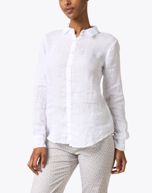 Front image - CP Shades - Romy White Linen Shirt