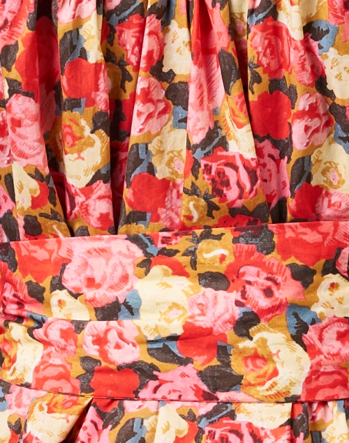 Fabric image - Loretta Caponi - Maria Multi Floral Embroidered Cotton Blouse