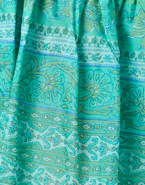 Fabric image - Bella Tu - Camilla Green Print Midi Dress