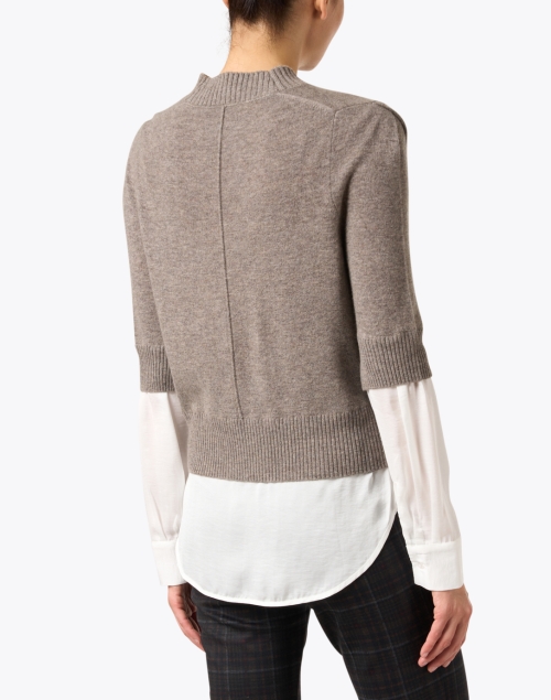 Back image - Brochu Walker - Stella Taupe Wool Cashmere Looker Sweater