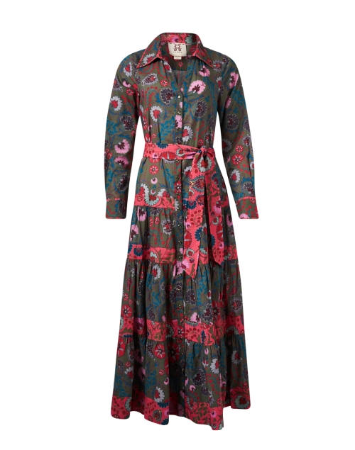 Product image - Figue - Shelby Green Multi Floral Cotton Shirt Dress