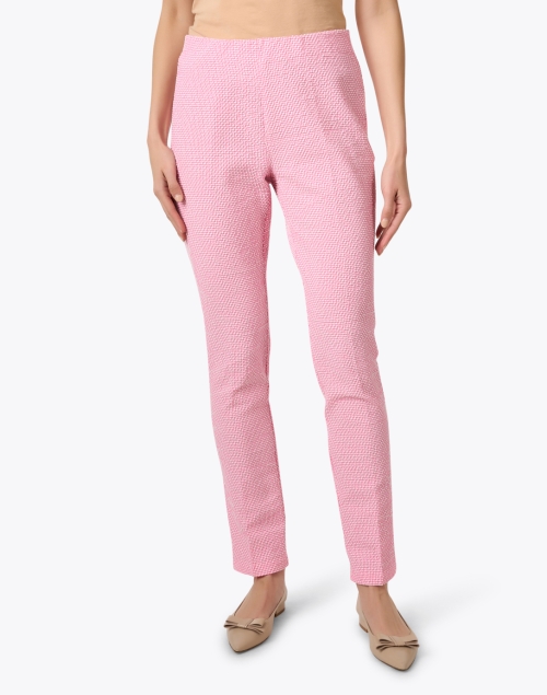 Front image - Peace of Cloth - Emma Pink Seersucker Pull On Pant