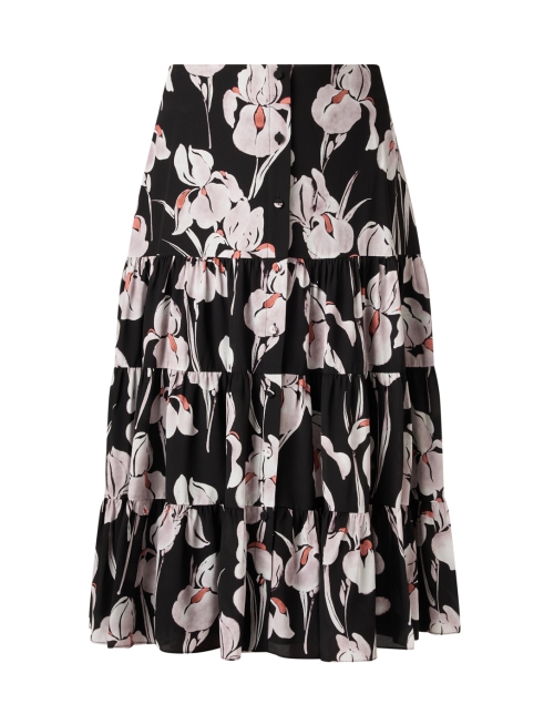 Product image - Jason Wu - Black Floral Tiered Midi Skirt