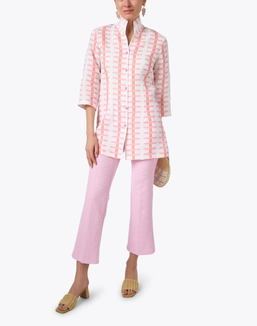 Rita Pink Print Linen Jacket
