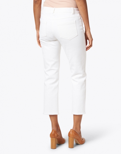 Back image - Elliott Lauren - White Stretch Cotton Five Pocket Crop Jean