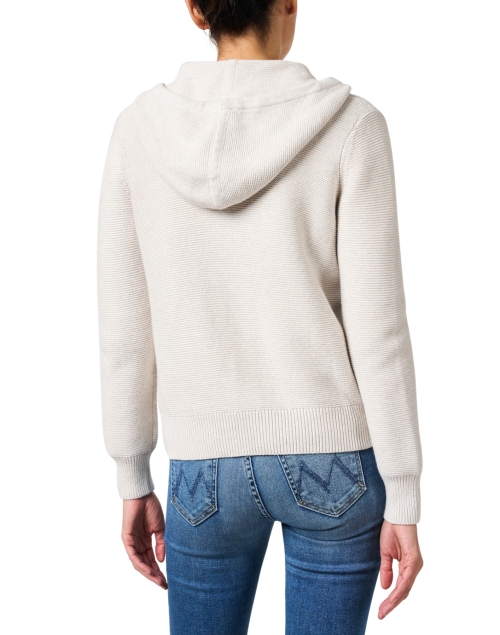 Back image - Kinross - Beige Cotton Hoodie Sweater