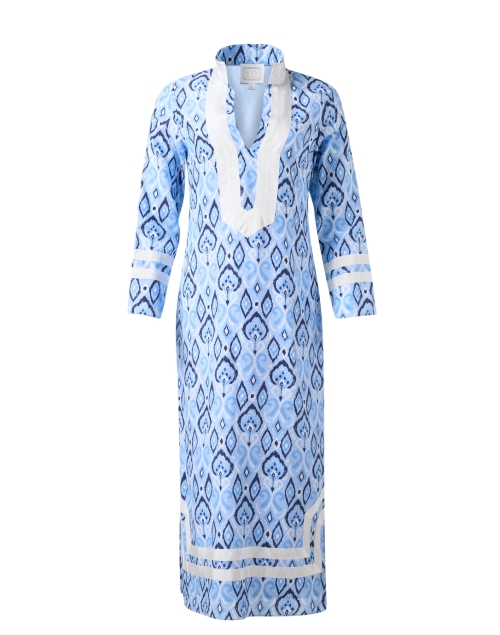 Product image - Sail to Sable - Blue and White Silk Blend Tunic Dress