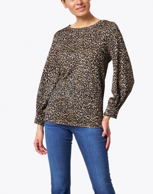 Front image - Kobi Halperin - Tiana Leopard Print Knit Top
