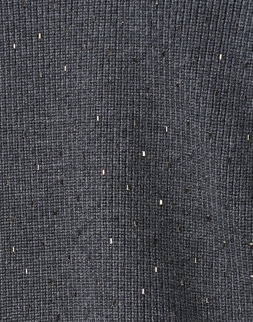 Fabric image - Piazza Sempione - Dark Grey Embellished Wool Sweater