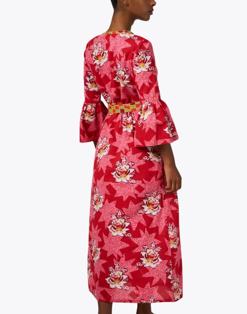 Back image - Lisa Corti - Ethesian Red Multi Print Dress