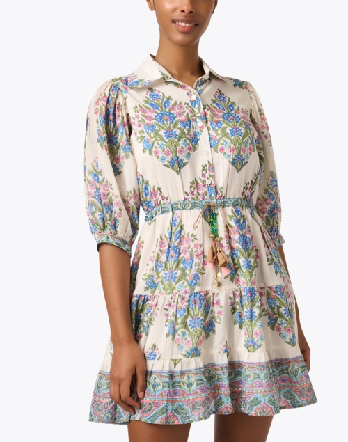 Front image - Bell - Blair Multi Print Cotton Silk Shirt Dress