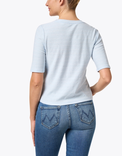 Back image - Vince - Blue and White Striped Cotton Top