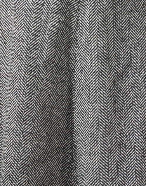 Fabric image - L.K. Bennett - Christie Black and White Herringbone Wool Coat