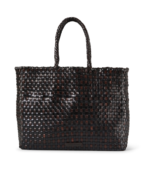 Product image - Loeffler Randall - Klara Brown and Black Woven Leather Tote Bag