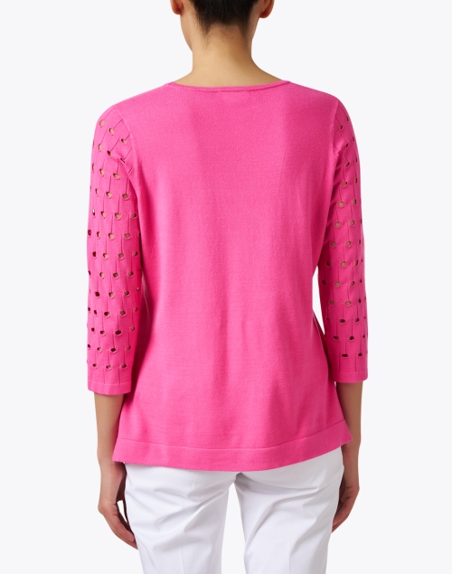 Back image - J'Envie - Pink Cutout Sleeve Top