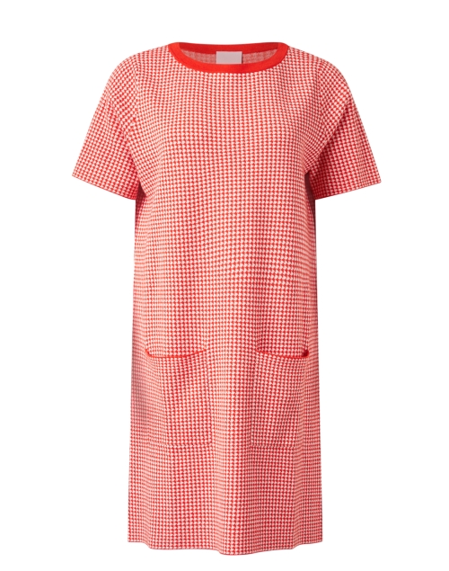Product image - Allude - Coral Houndstooth Cotton Linen Dress