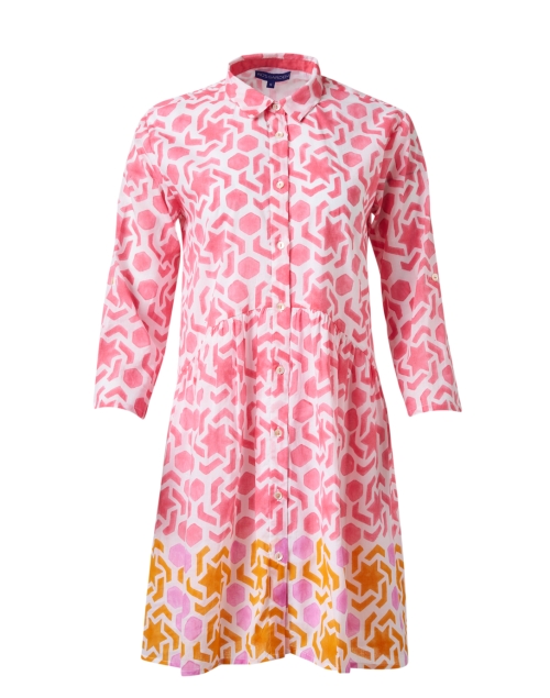 Product image - Ro's Garden - Deauville Pink Geometric Print Shirt Dress