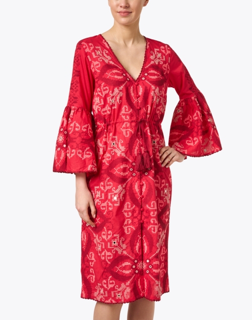 Front image - Figue - Minette Red Printed Cotton Dress