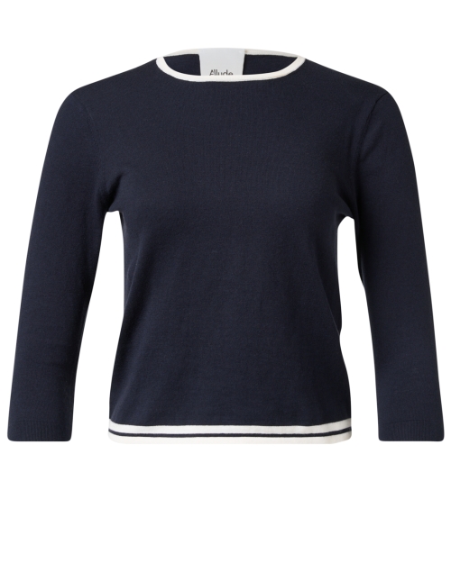 Product image - Allude - Navy Cotton Cashmere Sweater