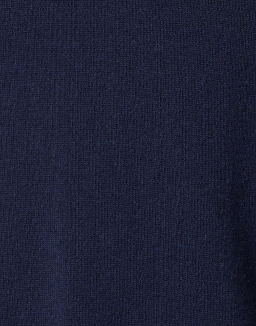 Fabric image - Ines de la Fressange - Cesaria Navy Merino Wool Cashmere Cardigan