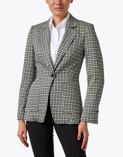 Front image - Marc Cain - Black and White Multi Houndstooth Stretch Blazer