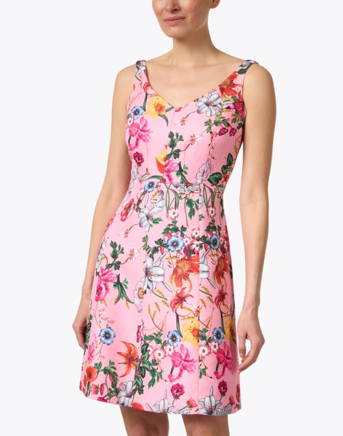 Front image - Edward Achour - Pink Floral Multi Sleeveless Dress