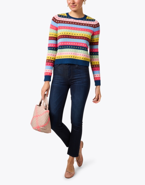 Rainbow Striped Wool Sweater