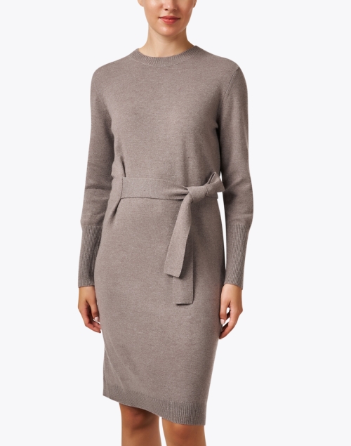 Front image - Kinross - Taupe Cashmere Dress