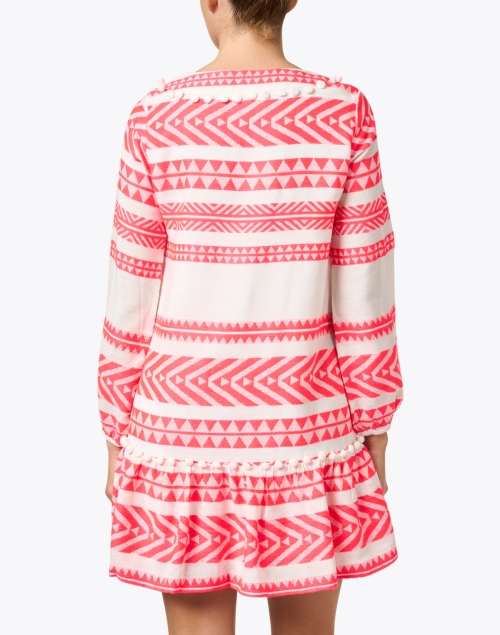Back image - Sail to Sable - White and Pink Print Cotton Dress