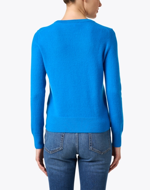 Back image - White + Warren - Blue Cashmere Crew Neck Sweater