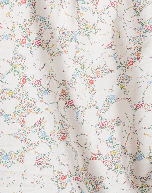 Fabric image - Frank & Eileen - Frank White Floral Cotton Shirt